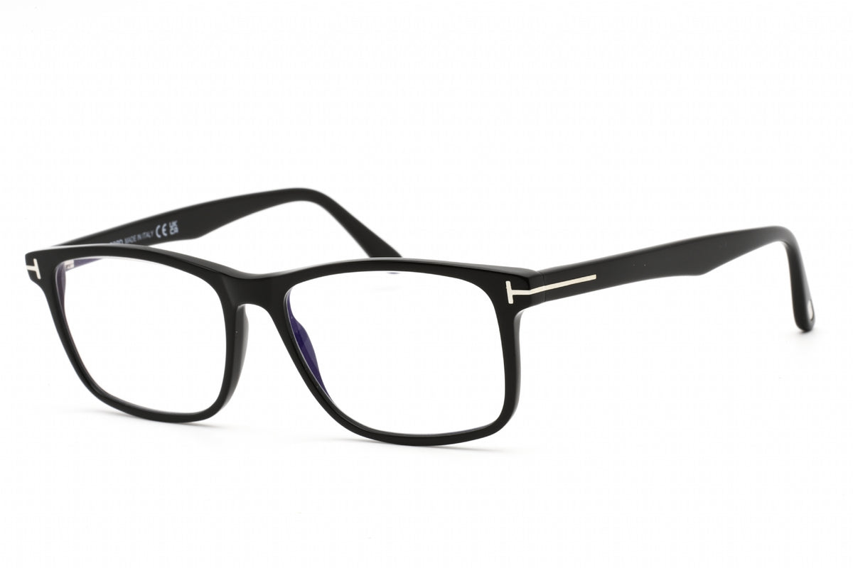 Tom Ford FT5752-B-001 Black Rectangular Eyeglasses 55mm Eyeglasses