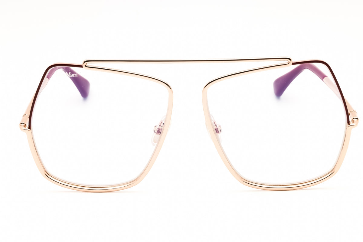Max Mara MM5118-B-028 shiny rose gold Oversized Eyeglasses 58mm Eyeglasses
