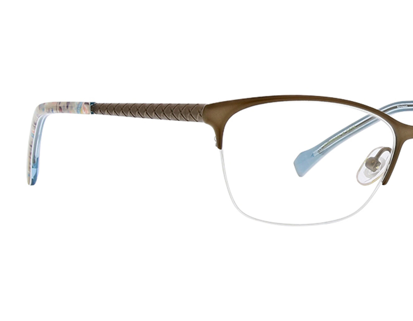 Vera Bradley Noreen Mocha Mint 4916 49mm New Eyeglasses