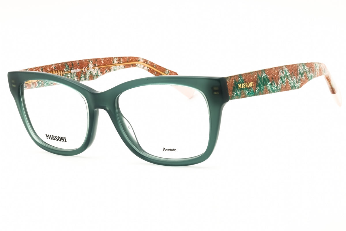 Missoni MIS 0128-01ED 00 GREEN Rectangular Eyeglasses 52mm Eyeglasses