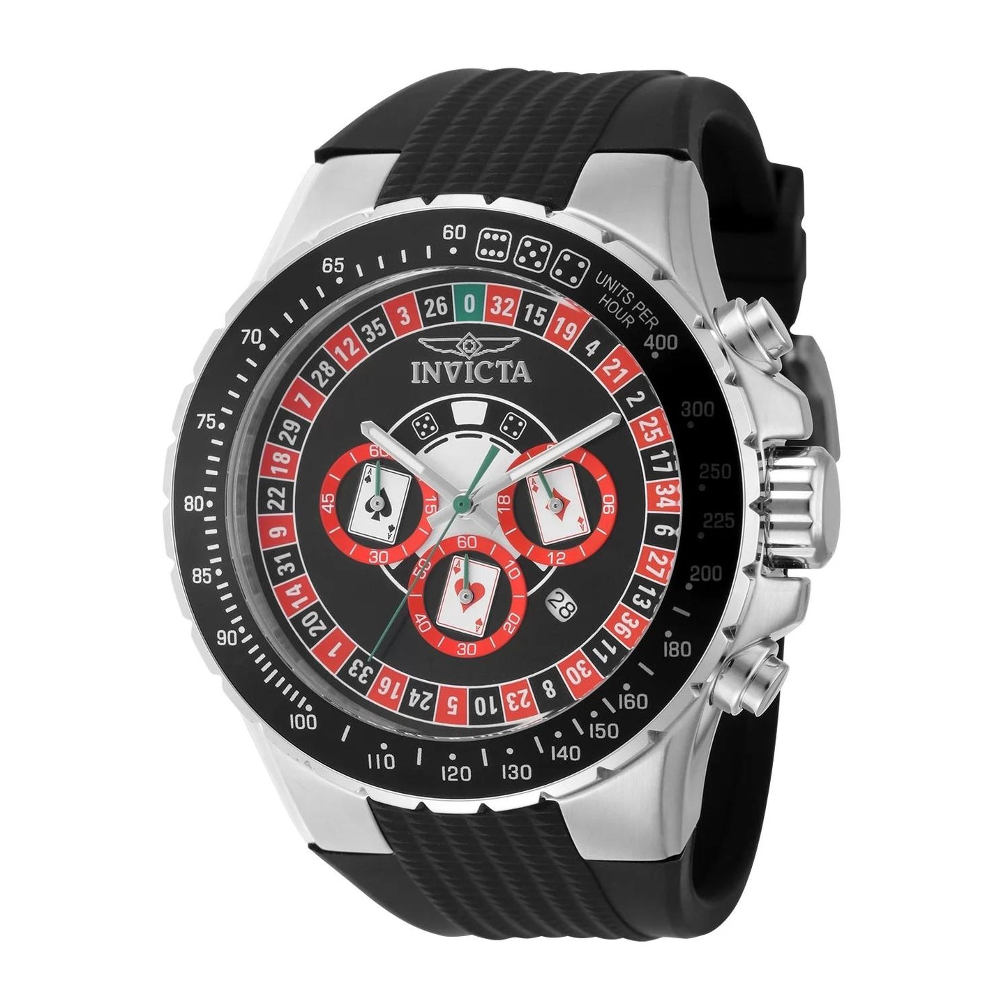 Invicta 49850 49850 Watch - Black Dial Silicone Band