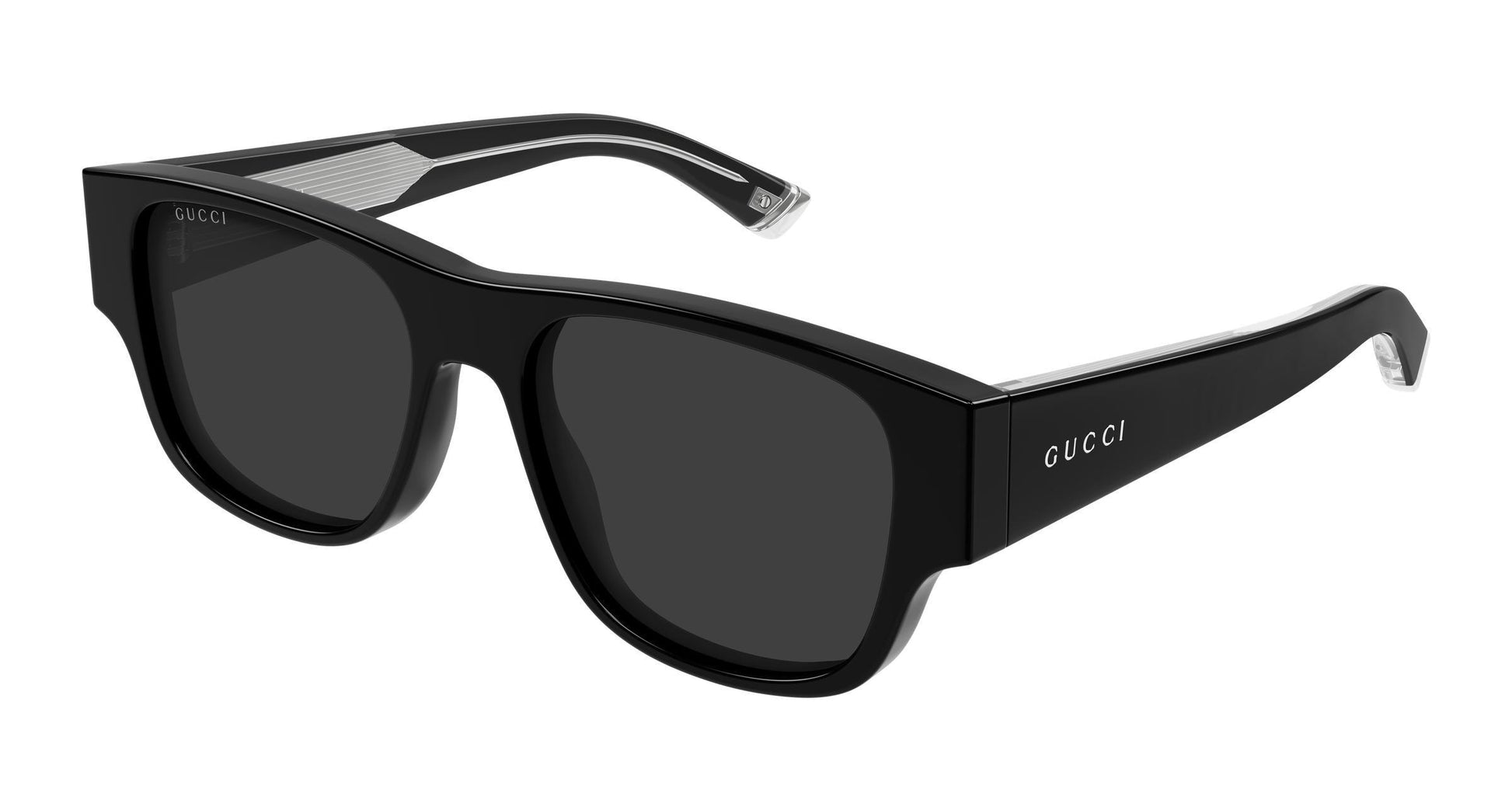 Gucci GG2075S-001 sunglasses in black frame with grey lenses
