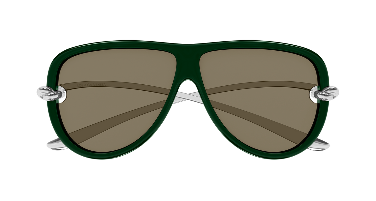 Bottega Veneta BV1513S-004-61 Green Pilot  61mm Sunglasses