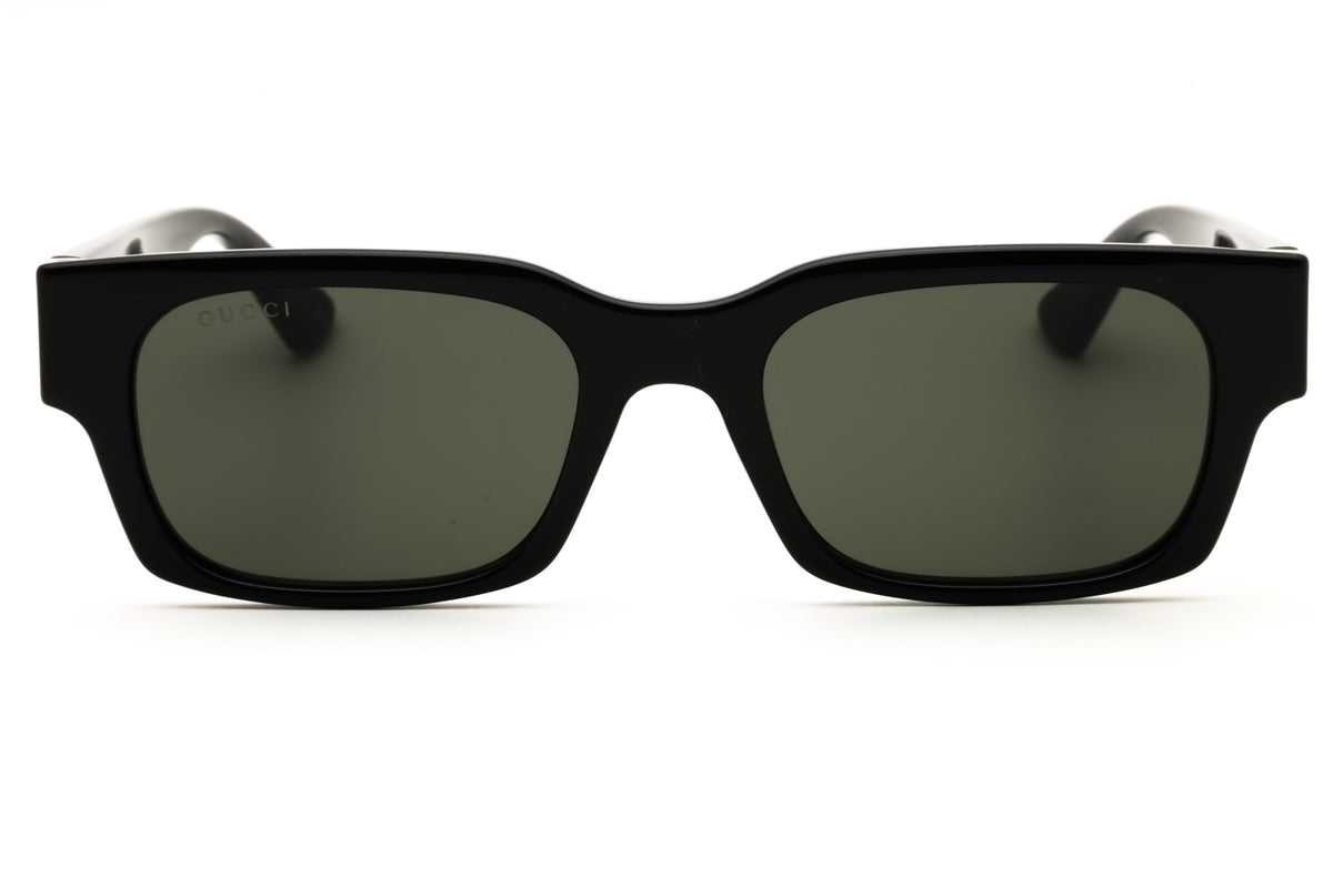 Gucci GG2084S-001 Shiny Black Rectangular Sunglasses 52mm Sunglasses