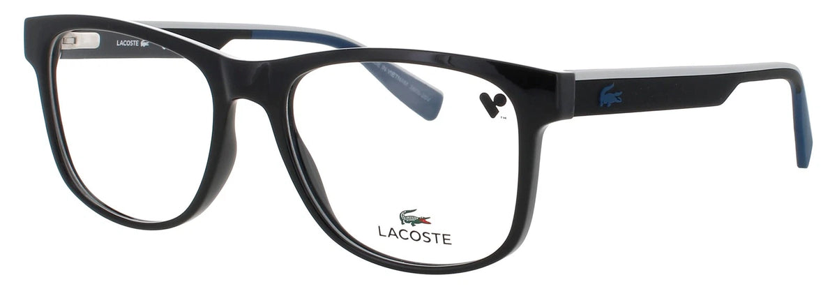 Lacoste L4004 001 Black Rectangle Eyeglasses 53mm Eyeglasses