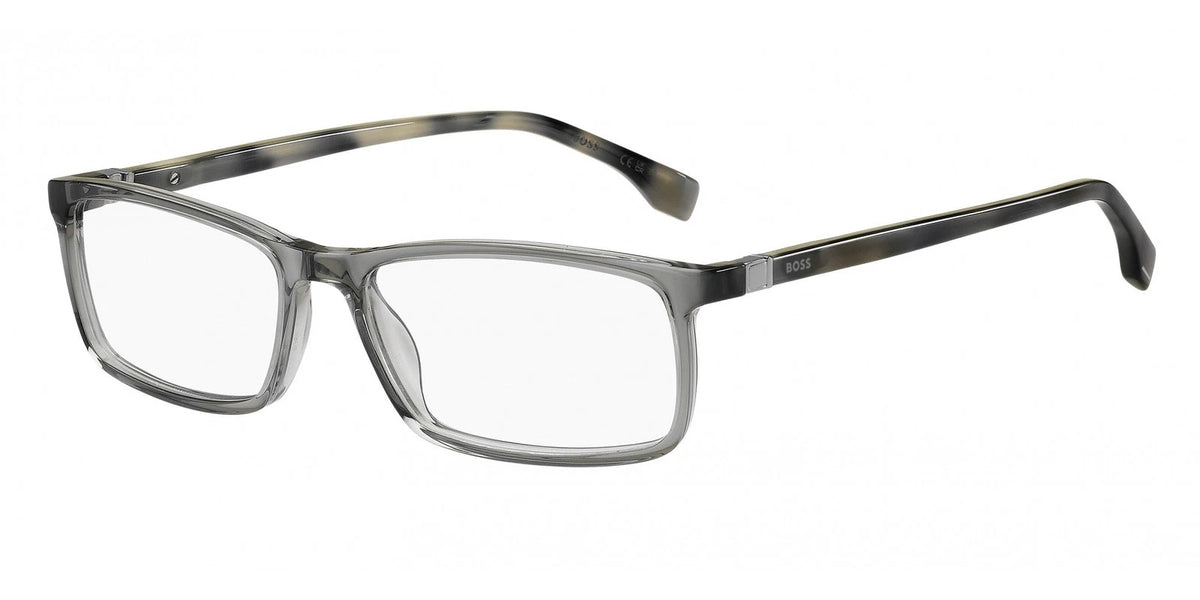 Hugo Boss BOSS1493-XBO-55 Gray Rectangle Eyeglasses 55mm Eyeglasses