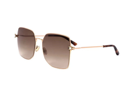 Jimmy Choo 0TRISHA-G-SK-J5G-58 Gold Aviator SUNGLASSES 0mm Sunglasses