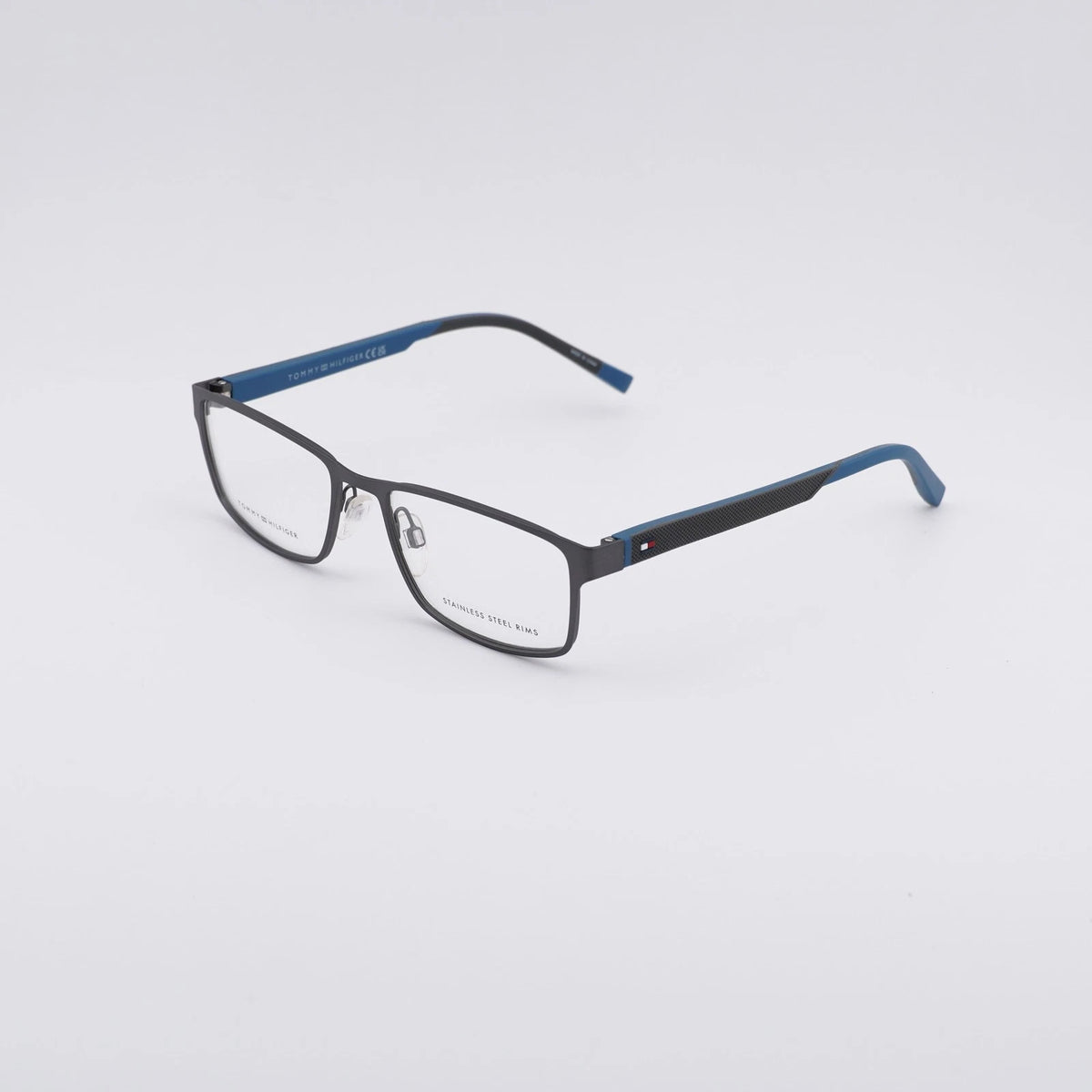 Tommy Hilfiger TH2146-R80-54 Matte Dark Ruthenium Rectangle Eyeglasses 54mm Eyeglasses