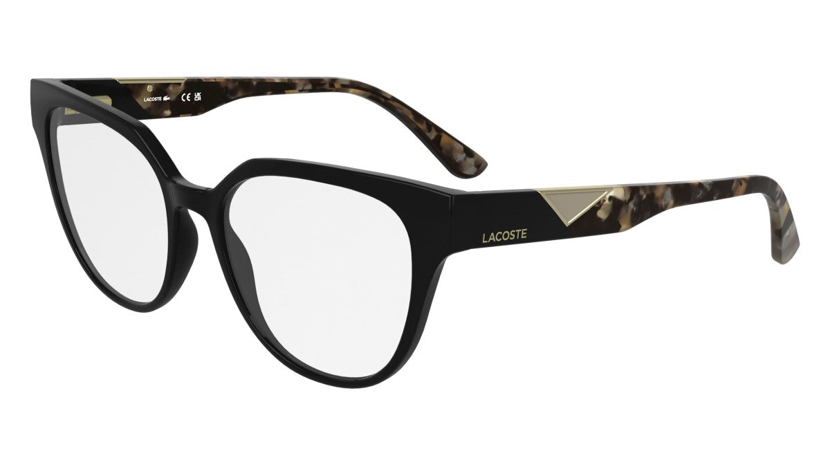Lacoste L2982N 001 Black Rectangle Eyeglasses 54mm Eyeglasses