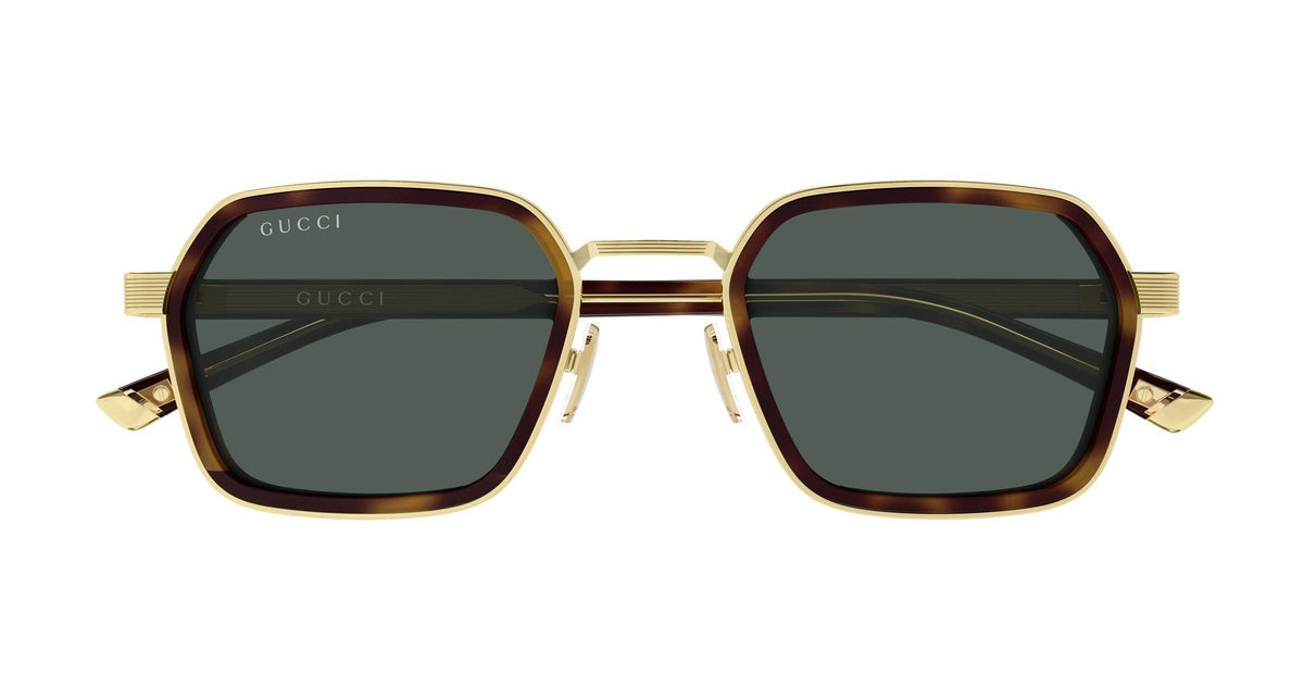 Gucci GG2074S-003 sunglasses in havana frame with green lenses