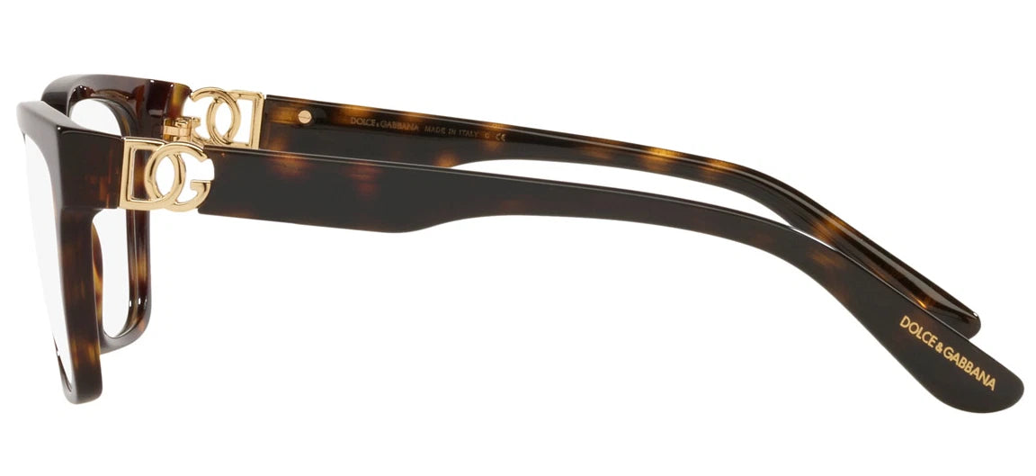 Dolce Gabbana 0DG3343-502-53 HAVANA Rectangle EYEGLASSES 53mm Eyeglasses