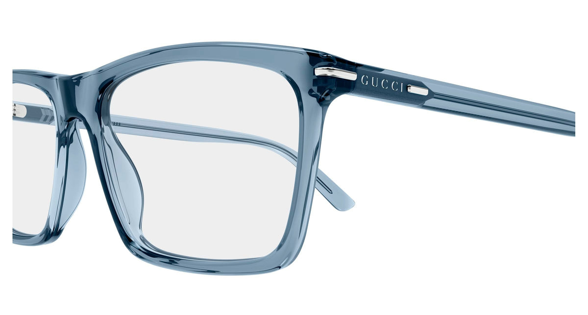 Gucci GG1445O-011 Blue Rectangular Eyeglasses 56mm Eyeglasses