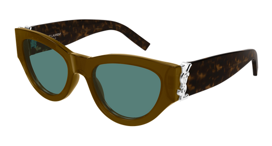 Yves Saint Laurent SL M94-013 Brown Cat Eye Sunglasses 53mm Sunglasses