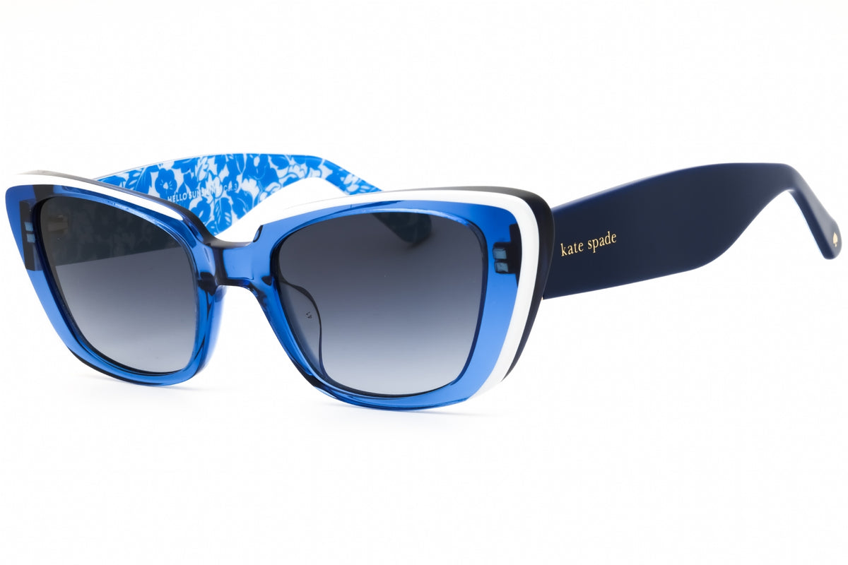 Kate Spade FABIA/S-00JU 9O BLUE WHITE Cat eye Sunglasses 51mm Sunglasses
