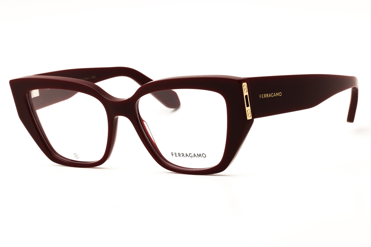 Salvatore Ferragamo SF2972-601 BURGUNDY Cat eye Eyeglasses 54mm Eyeglasses