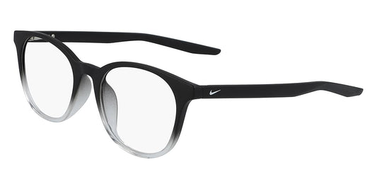 Nike NK5020-012 eyeglasses in matte black fade frame with clear lenses