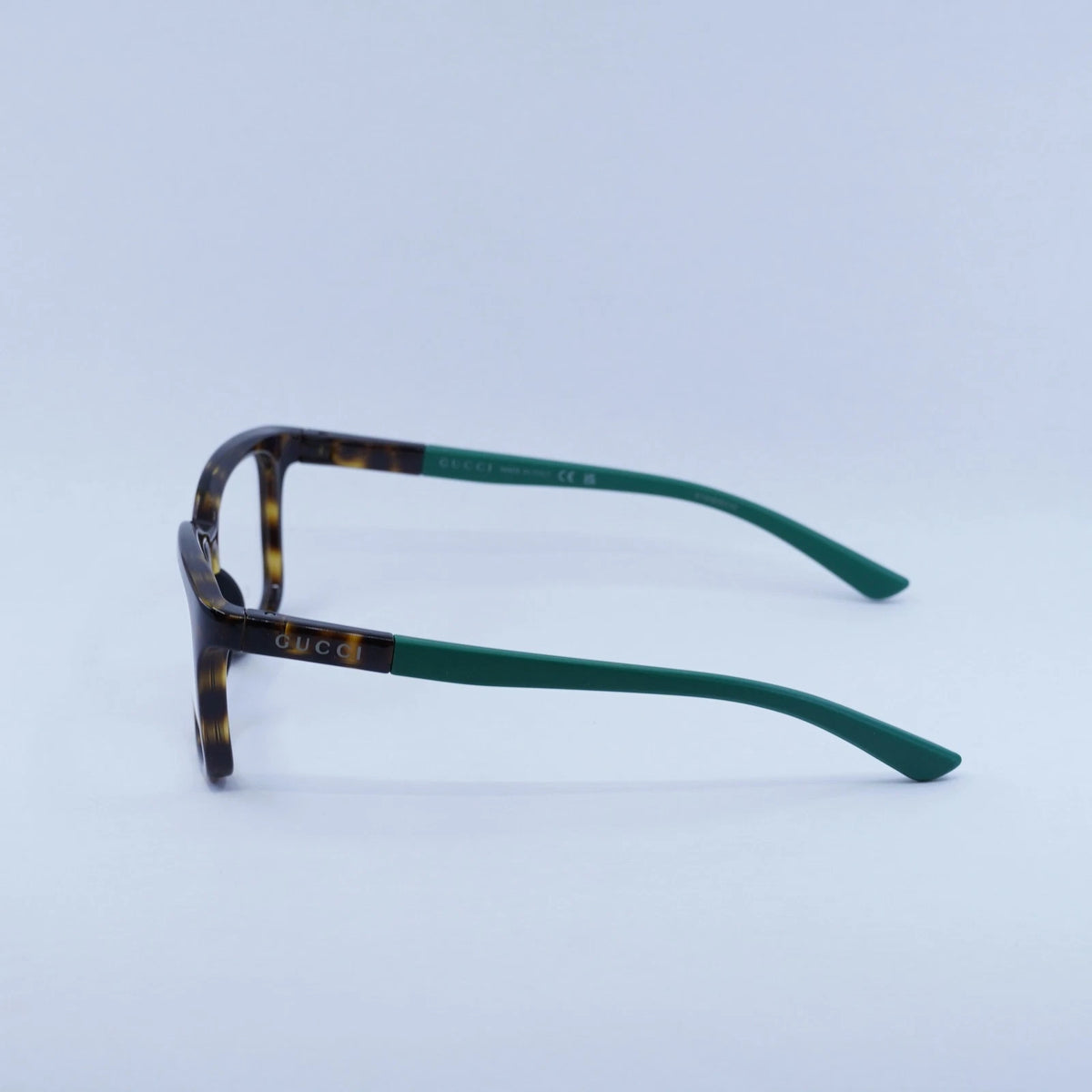 Gucci GG1738o-003 eyeglasses in havana frame with clear lenses