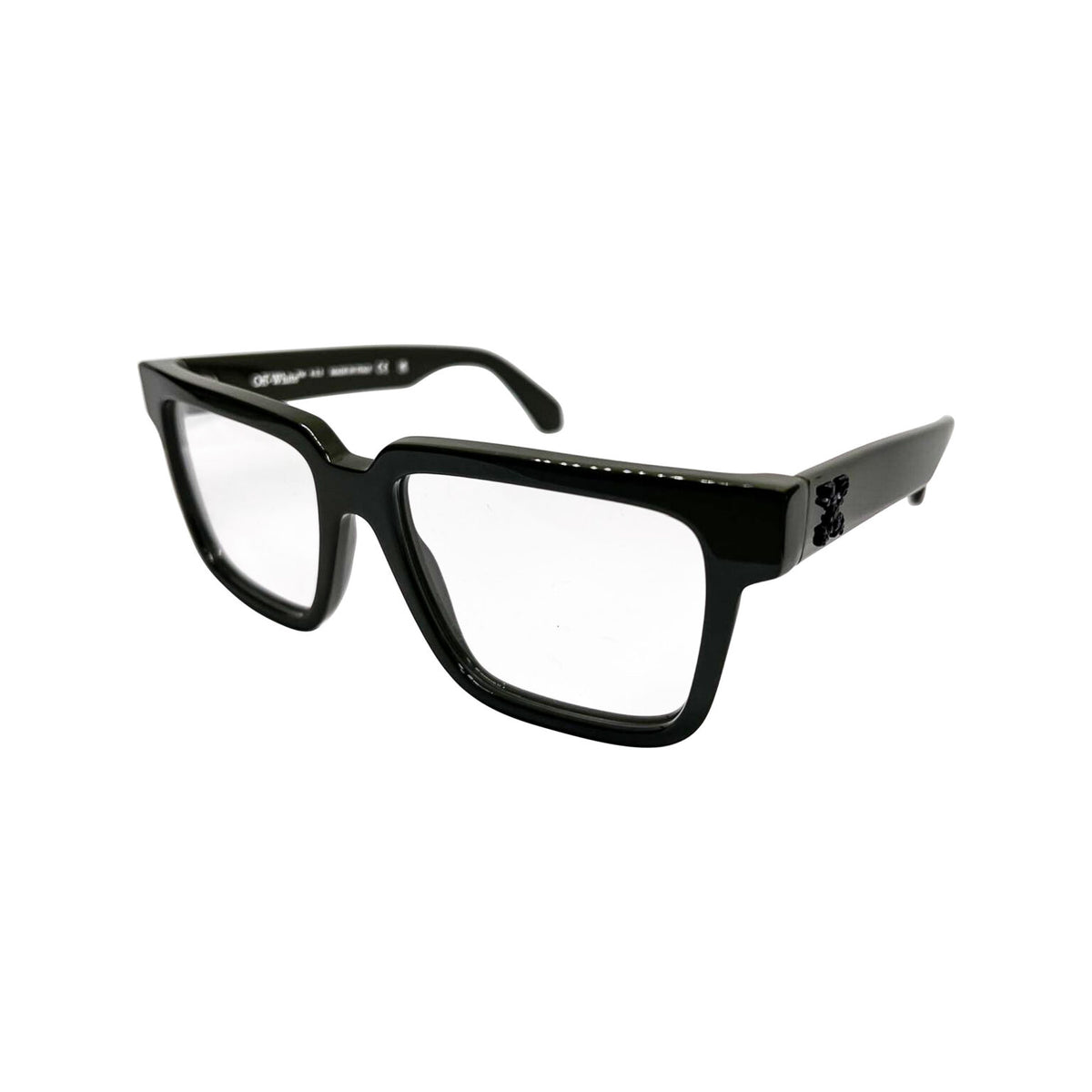 Off White Style 8O OERJ08OF25PLA0015600 eyeglasses in green frame with clear lenses