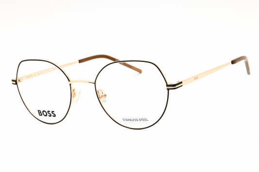 Hugo Boss BOSS 1591-0RHL 00 eyeglasses in gold black frame with clear demo lenses