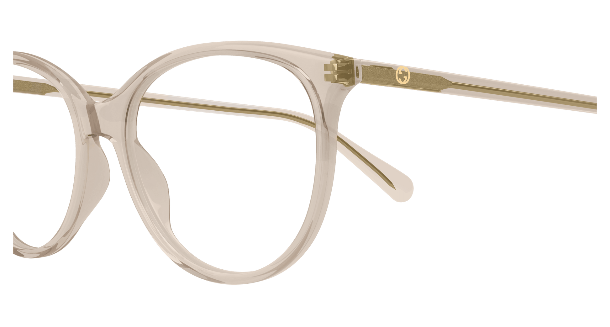 Gucci GG0550o-020 eyeglasses in brown frame with clear lenses