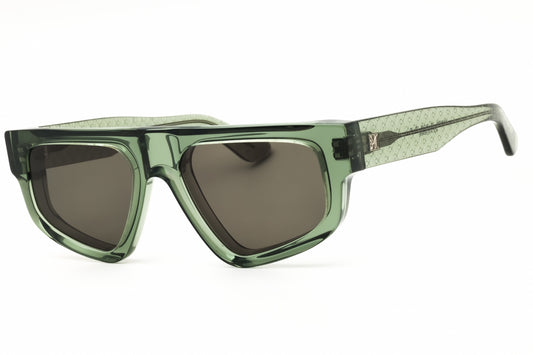 Calvin Klein CK25539S-300 TRANSPARENT GREEN Oval Sunglasses 54mm