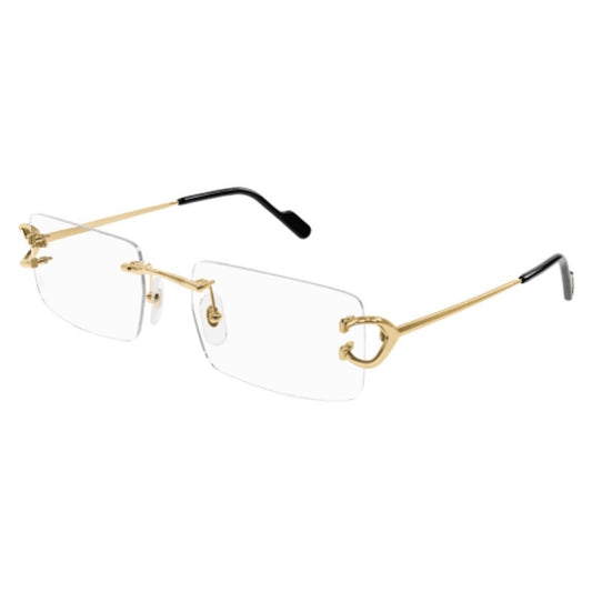 Cartier CT0488O-001 Gold Gold Rectangular Eyeglasses 56mm Eyeglasses