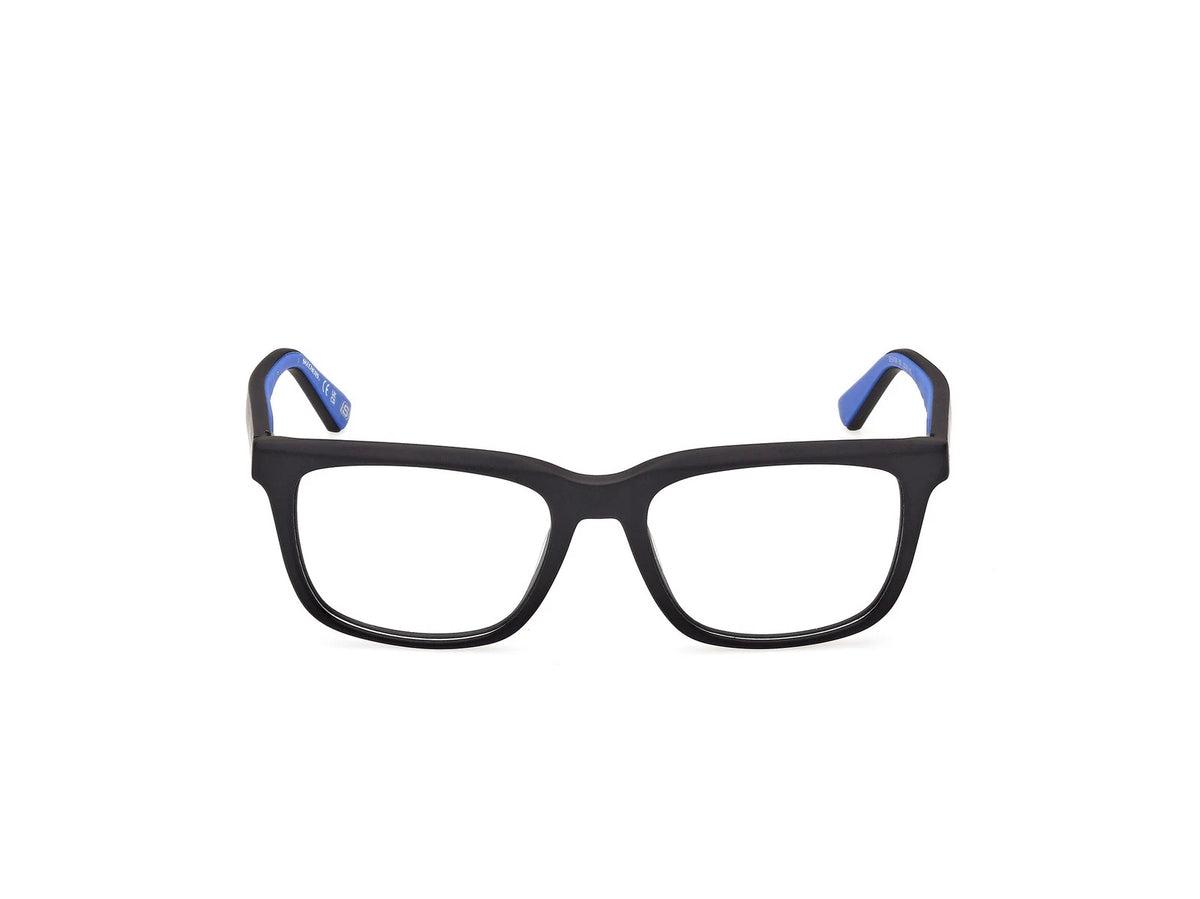 Skechers SE50108-002-53 eyeglasses in matte black frame with clear lenses