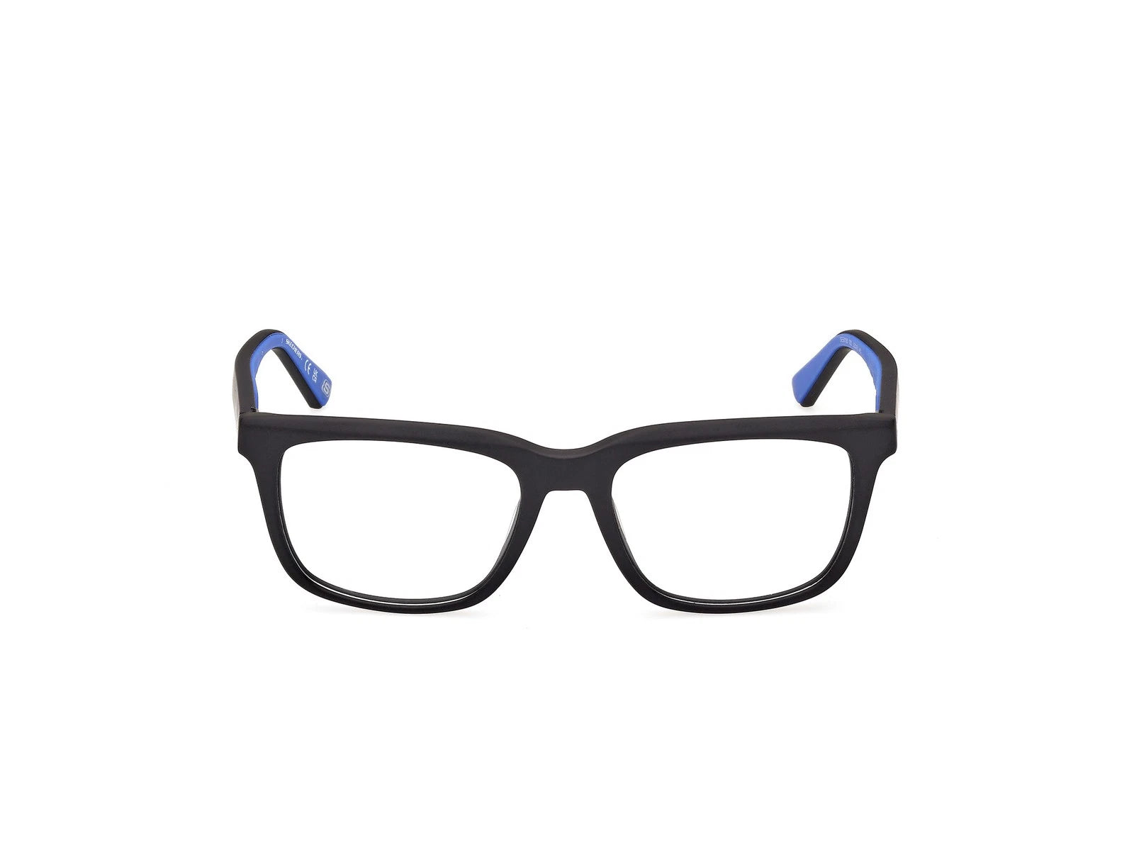 Skechers SE50108-002-53 eyeglasses in matte black frame with clear lenses