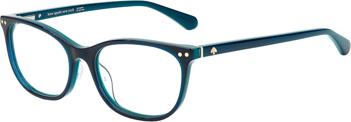 Kate Spade RAELYNN ZI9 Green Rectangle Eyeglasses 53mm Eyeglasses