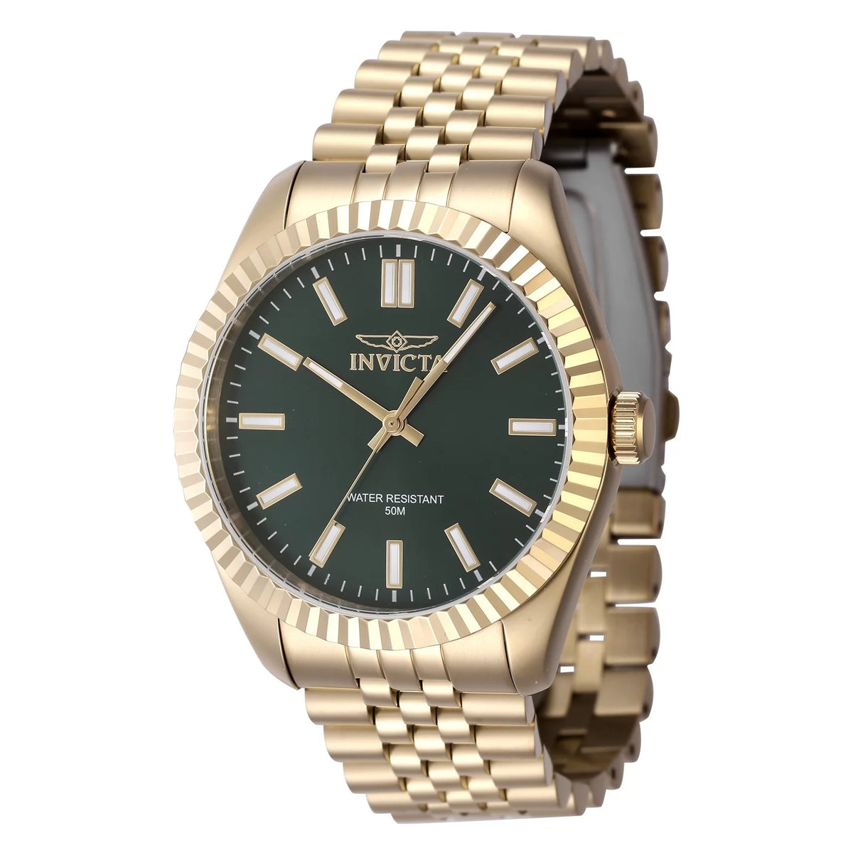 Invicta 47489 Quartz Watch Green Dial Stainless Steel 43mm Men