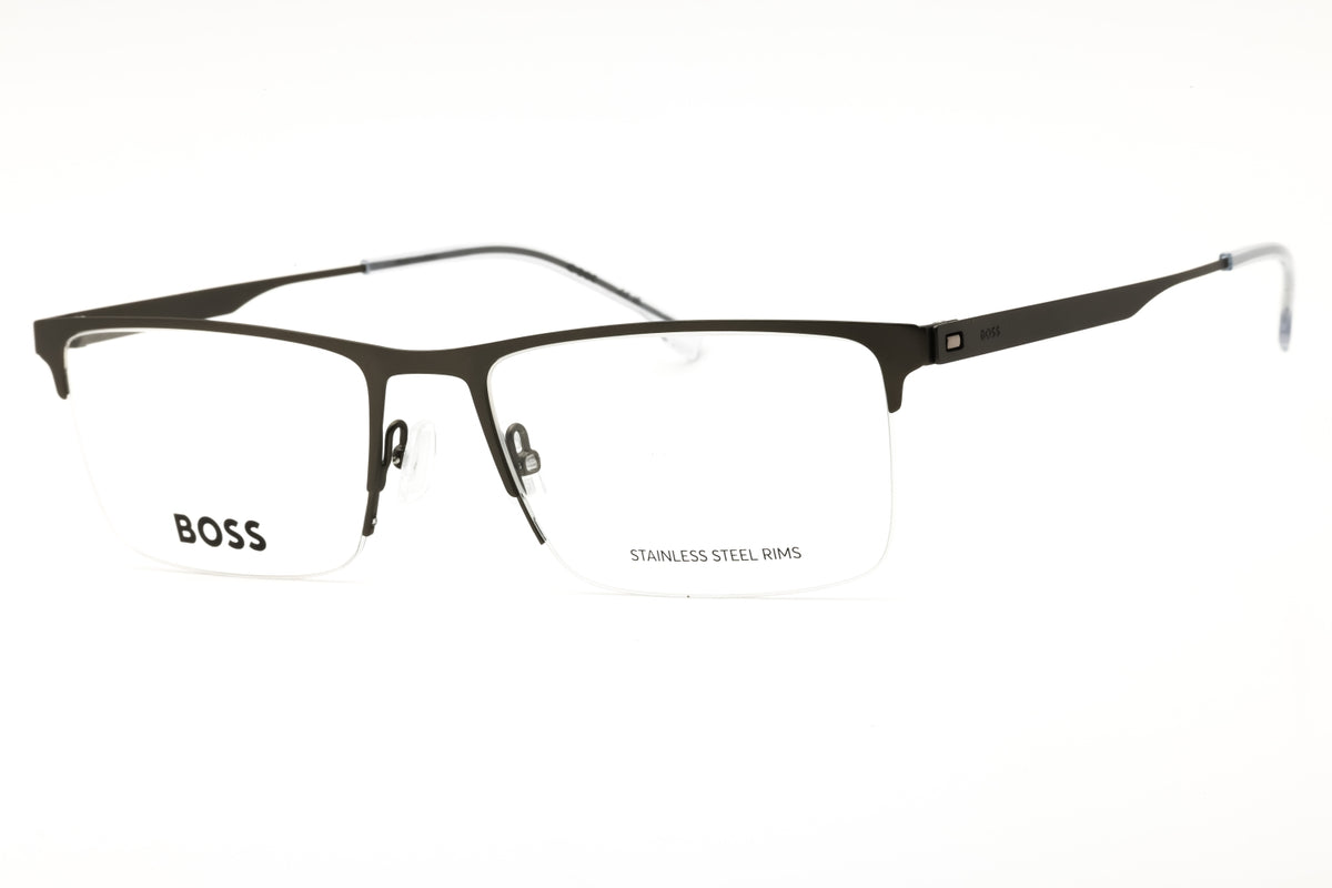 Hugo Boss BOSS 1698-0R80 00 MATTE DARK RUTHENIUM Rectangular Eyeglasses 57mm Eyeglasses