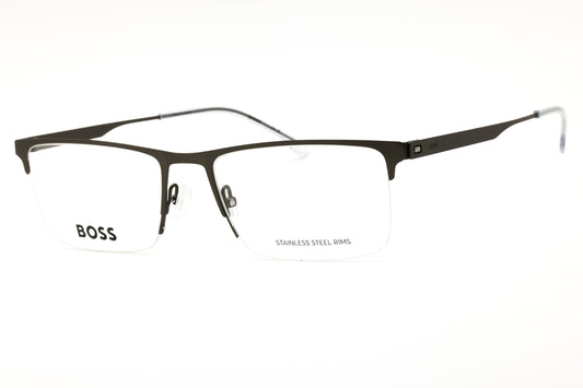 Hugo Boss BOSS 1698-0R80 00 MATTE DARK RUTHENIUM Rectangular Eyeglasses 57mm Eyeglasses