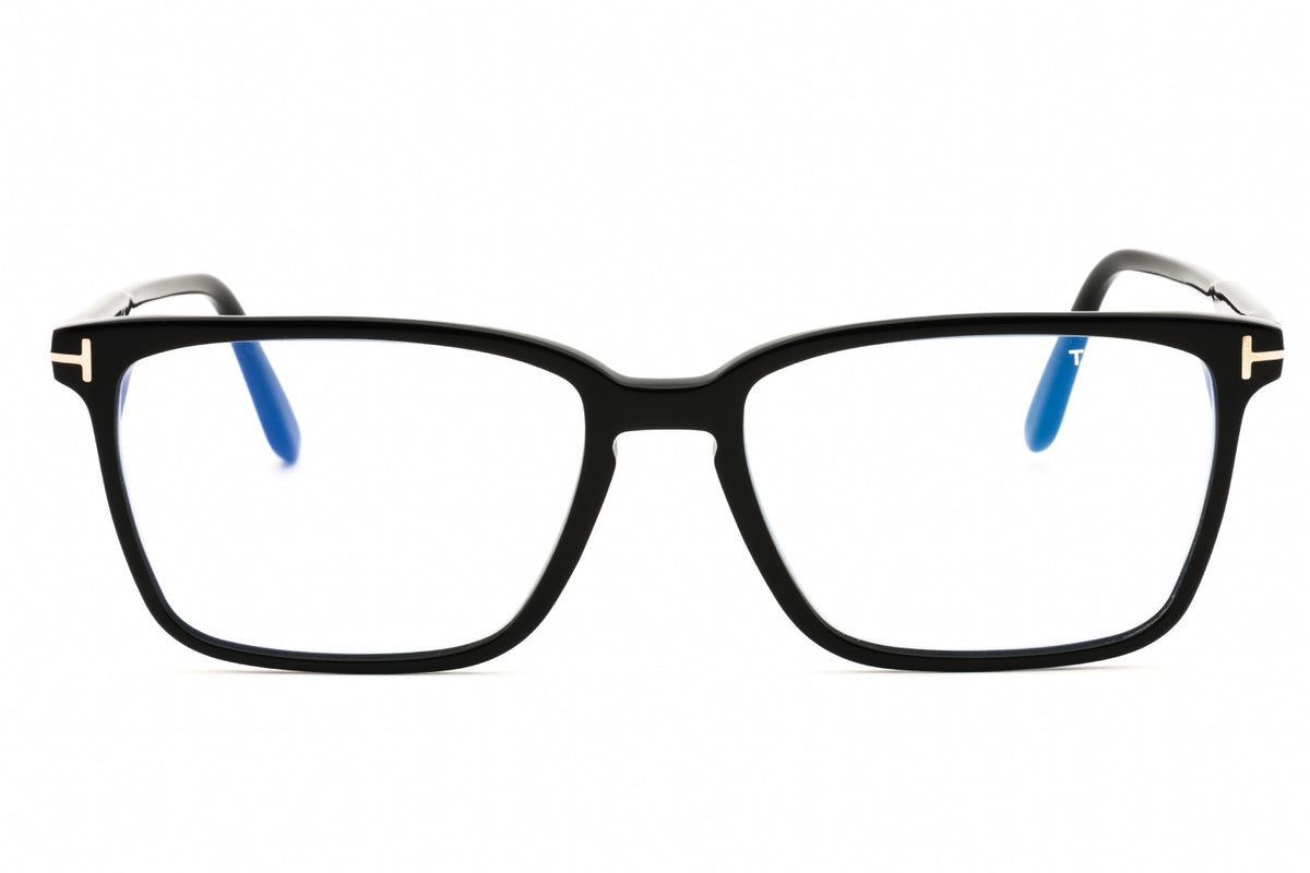 Tom Ford FT5696-B-001 shiny black Rectangular Eyeglasses 54mm Eyeglasses