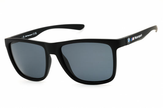 BMW BS0015-02D matte black Rectangular Sunglasses 57mm