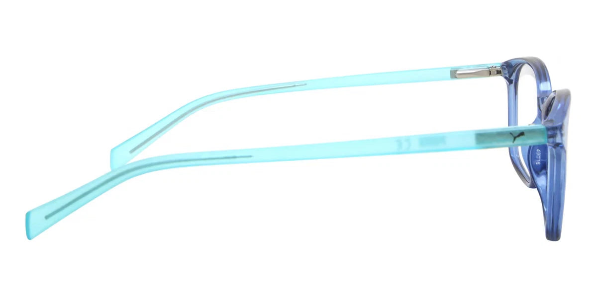 Puma PJ0031o-006 eyeglasses in blue light blue frame with clear lenses