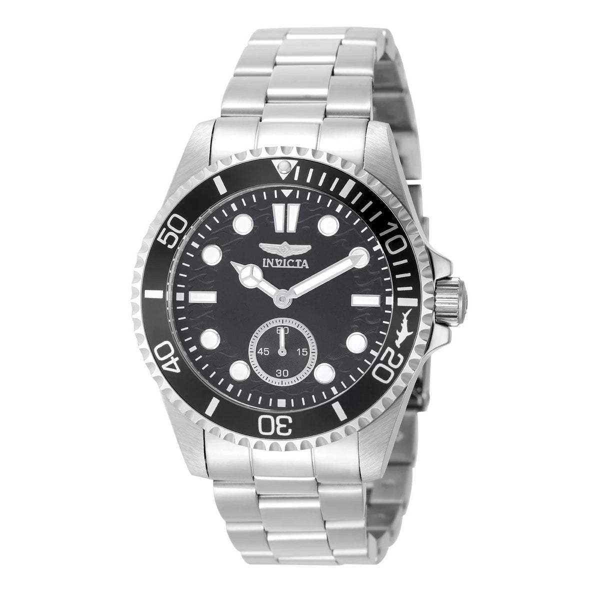Invicta 49431 watch with charcoal dial and stainless steel band
