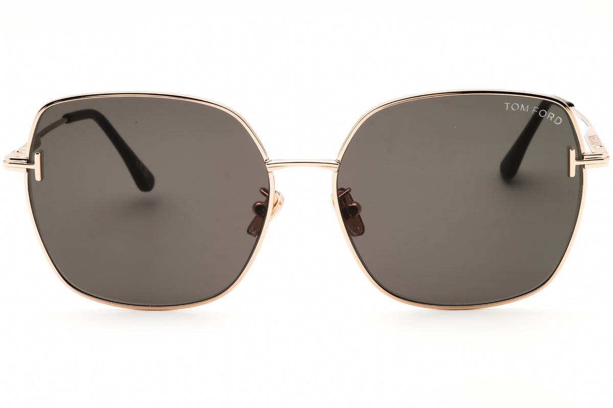Tom Ford FT1250-K-28A shiny rose gold Rectangular Sunglasses 59mm