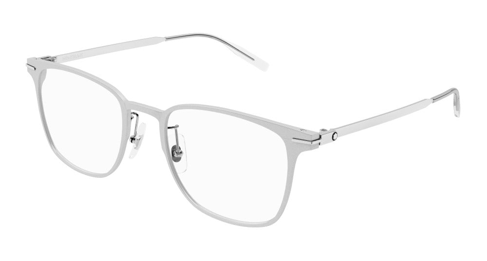 Mont Blanc MB0397oN-003 eyeglasses in silver frame with clear lenses