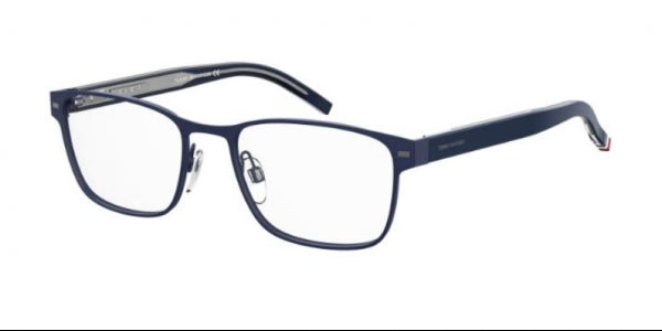 Tommy Hilfiger TH1769-FLL-55 Matte Blue Rectangle Eyeglasses 55mm Eyeglasses