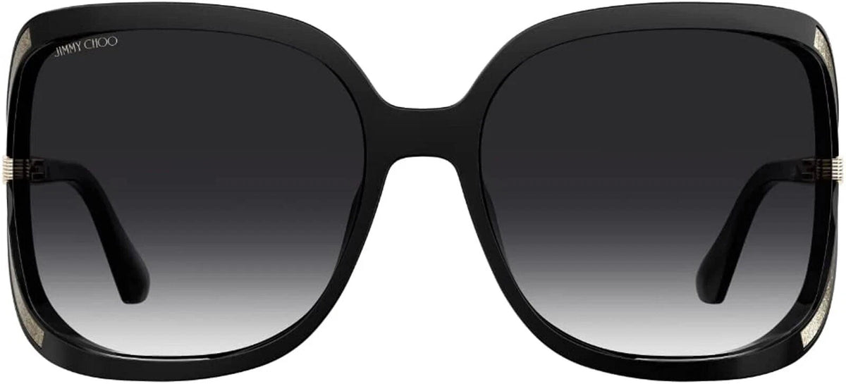 Jimmy Choo 0TILDA-G-S-807-60 Black Silver Cat Eye SUNGLASSES 0mm Sunglasses