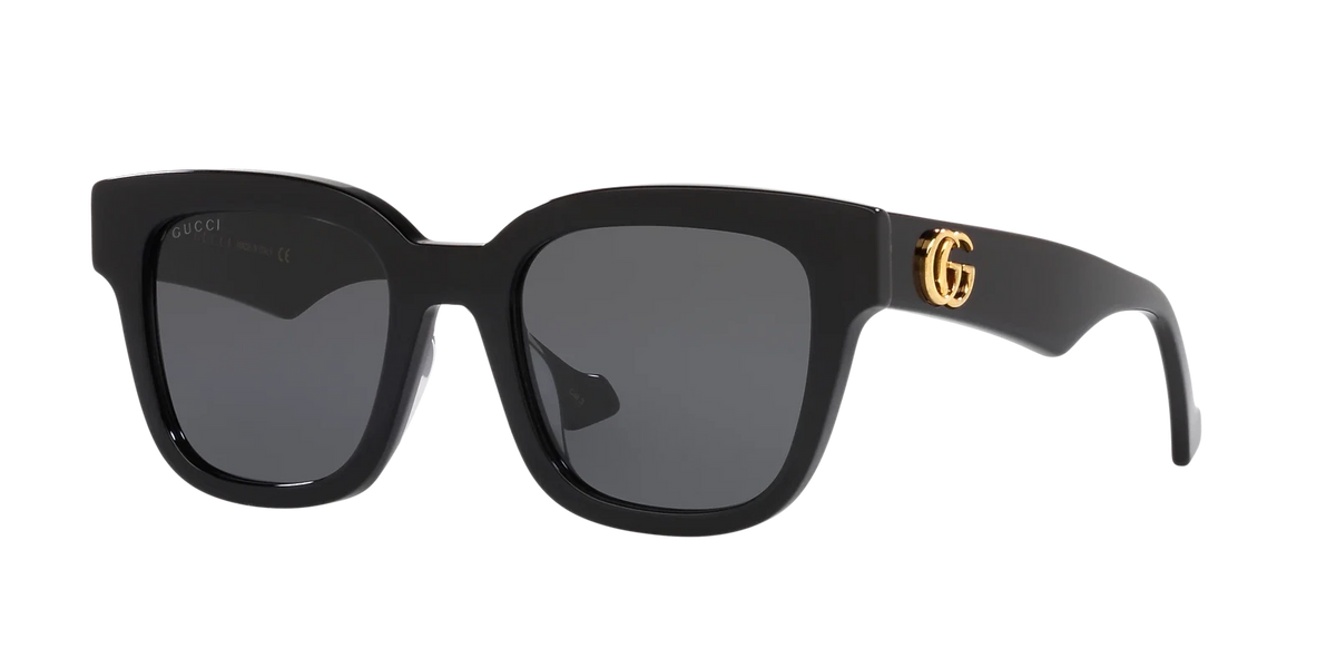 Gucci GG0998S-001 Black Rectangular Sunglasses 52mm Sunglasses