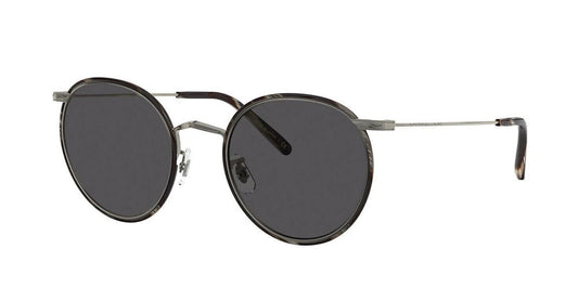 Oliver Peoples 0OV1269ST-5076R5-49 Pewter Black Horn Round SUNGLASSES 0mm Sunglasses
