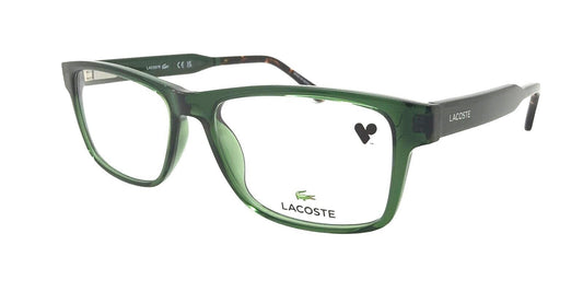 Lacoste L2977-301-54 TRANSPARENT GREEN Rectangle Eyeglasses 54mm Eyeglasses