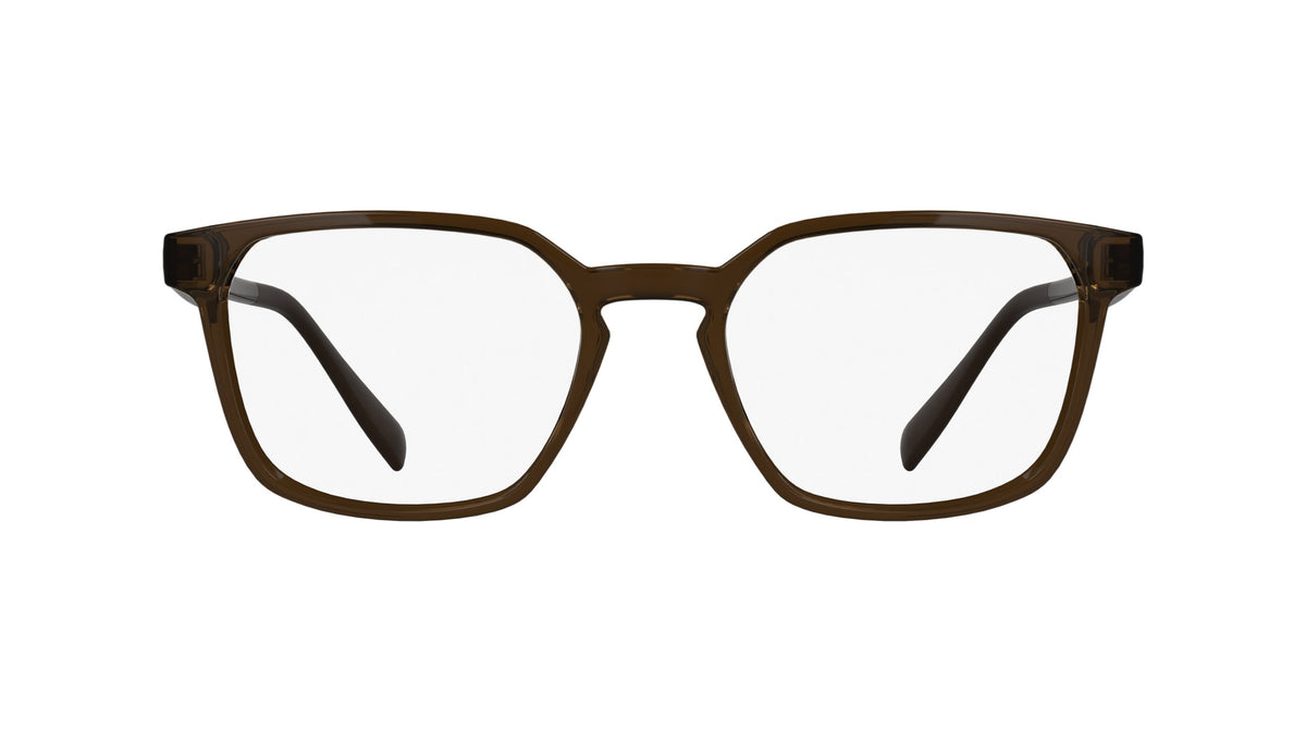 Lacoste L4006-210-53 TRANPARENT BROWN Rectangle Eyeglasses 53mm Eyeglasses