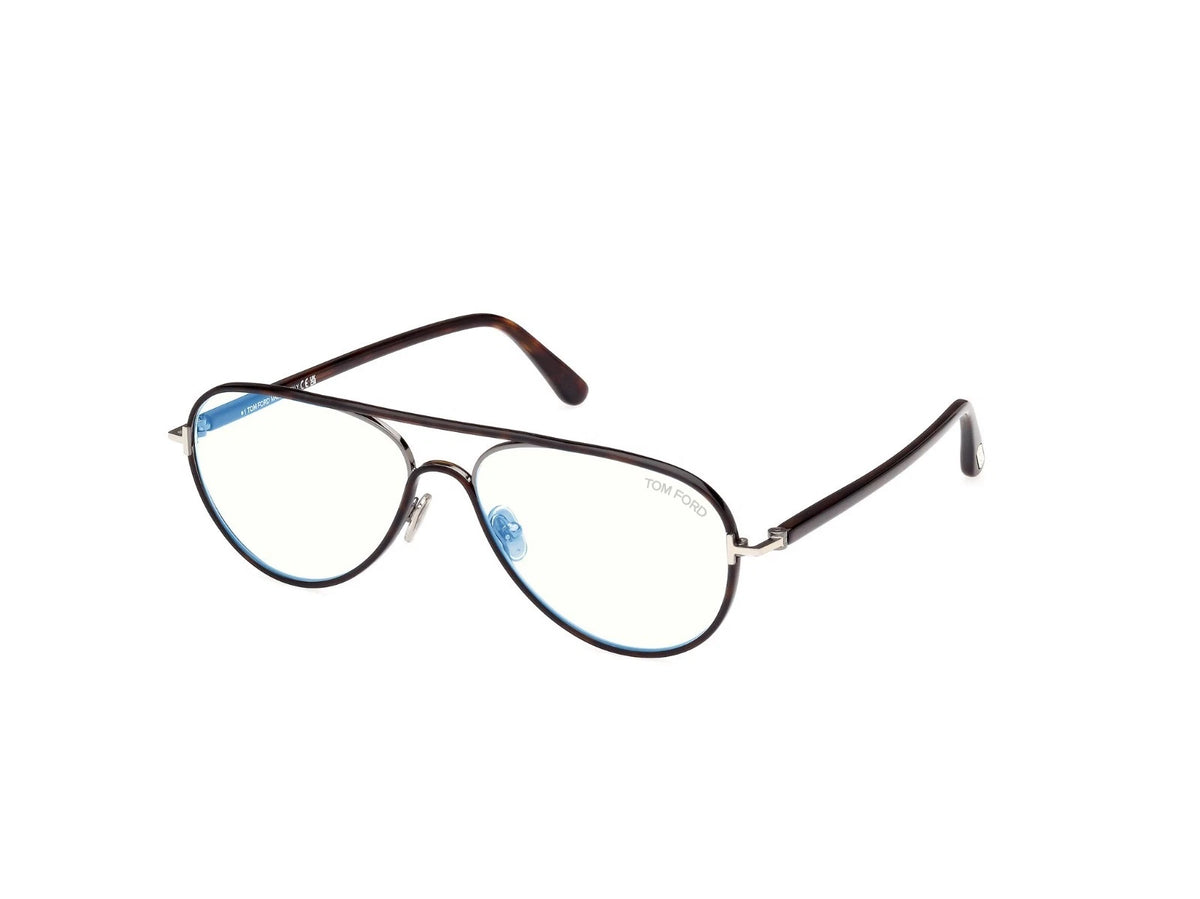 Tom Ford FT5897-B 052 Brown Rectangle Eyeglasses 57mm Eyeglasses