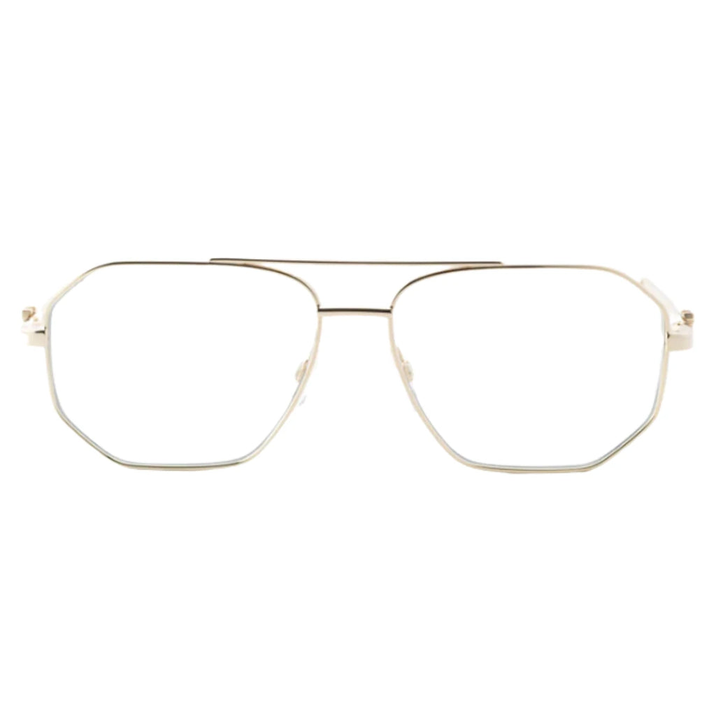 Off-White Style 44 Gold Blue Block Light 59mm New Eyeglasses