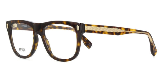 Fendi FE50070I-052-54 eyeglasses in tortoise frame with clear lenses