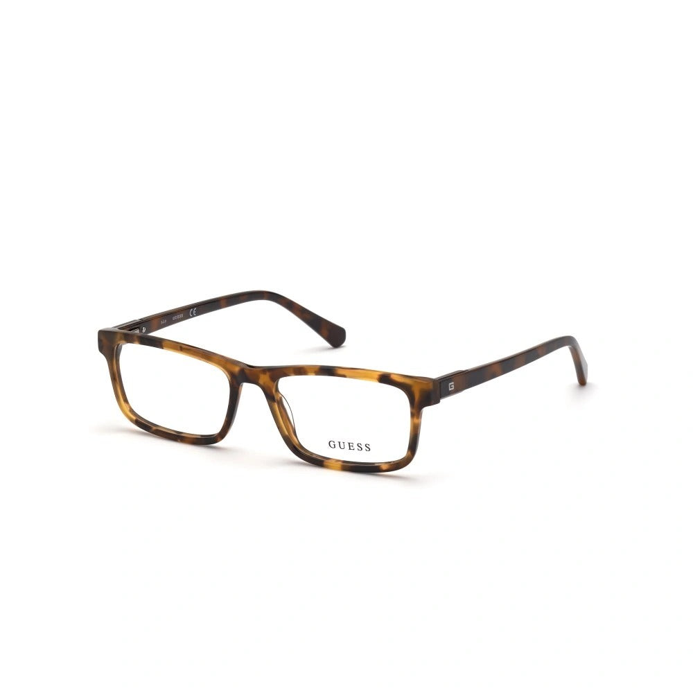 Guess GU50015-053-56 eyeglasses in blonde havana frame with clear lenses