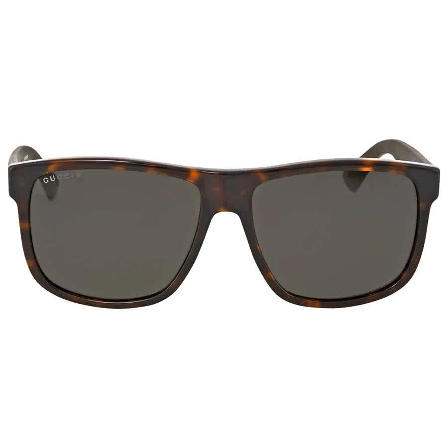 Gucci GG0010S-003 Havana Rectangular Sunglasses 58mm Sunglasses