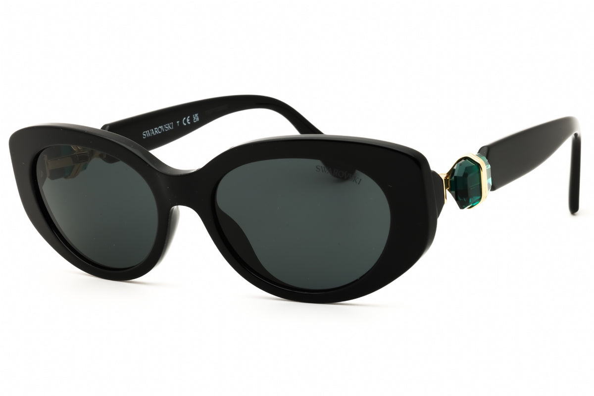 Swarovski SK6002-100187 shiny black Oval Sunglasses 53mm Sunglasses